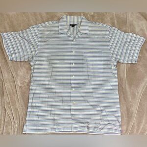 Harold Powell Men’s Short Sleeve Casual Button Down Shirt Size Large